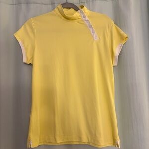 3‎ for 25! Slazenger Yellow Short Sleeve Activewear Golf Women's Tee
